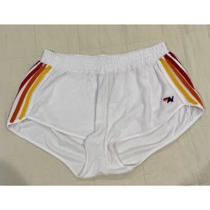 Aviator Nation white terry shorts